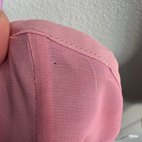 90s Y2K Vintage American Eagle HOCO Chiffon Pink Red Ombre Maxi Slip Dress 10 - Picture 9 of 15